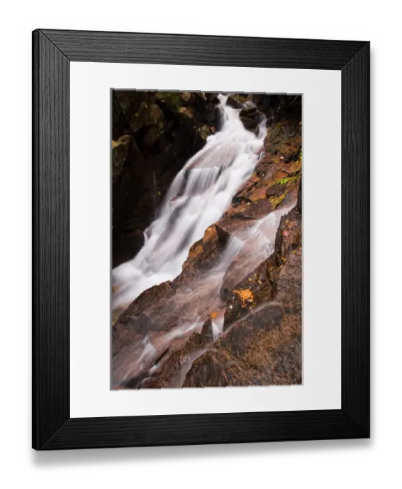 Framed Print : Cascades on Deer Brook in Maines Acadia National Park