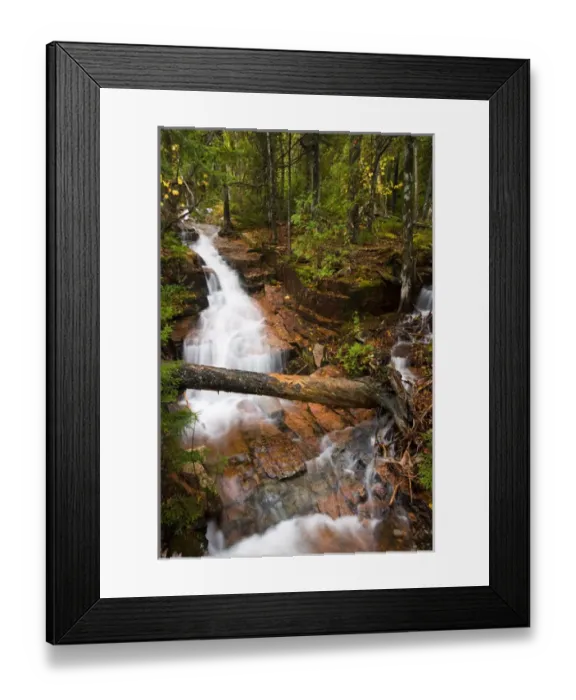 Framed Print : Cascades on Deer Brook in Maines Acadia National Park