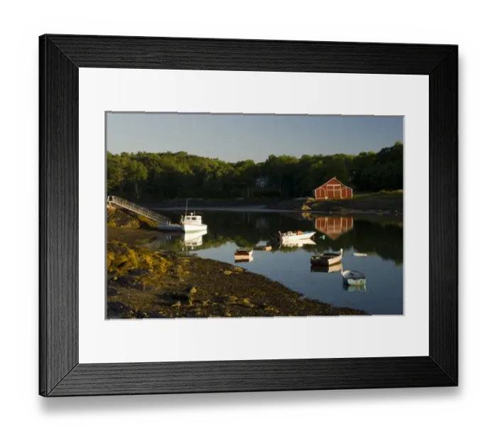 Framed Print : A small harbor in Blue Hill Falls, Maine