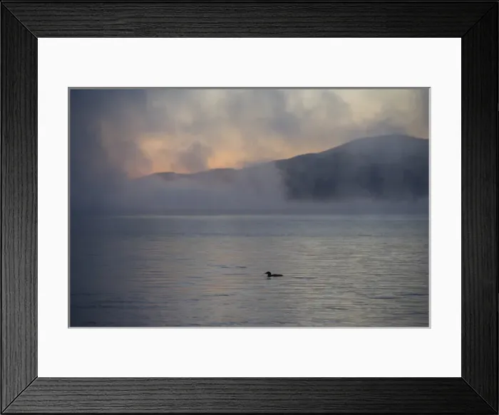 Framed Print : Dawn over Lily Bay in Moosehead Lake from Sugar Island Maine USA