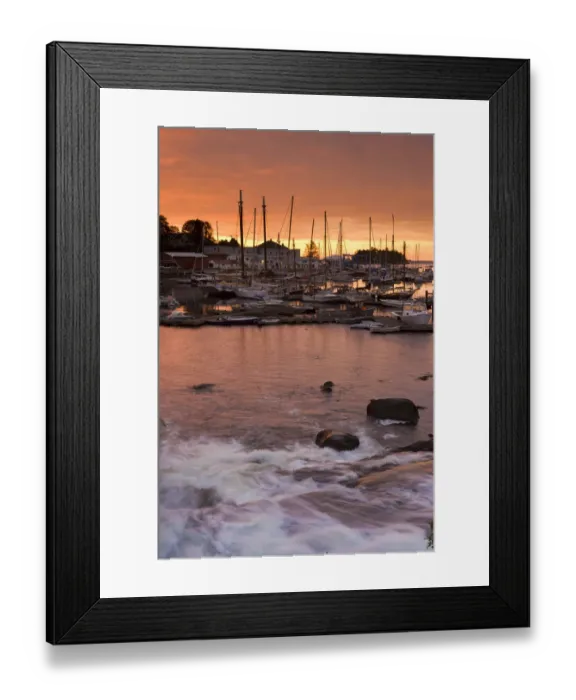 Framed Print : Dawn in Camden Harbor. Camden, Maine Framed Print : Dawn in Camden Harbor. Camden, Maine