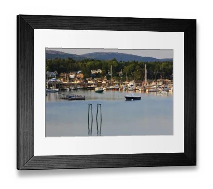 Framed Print : The mountains of Acadia behind Southwest Harbor on Maines Mount Desert Island Framed Print : The mountains of Acadia behind Southwest Harbor on Maines Mount Desert Island