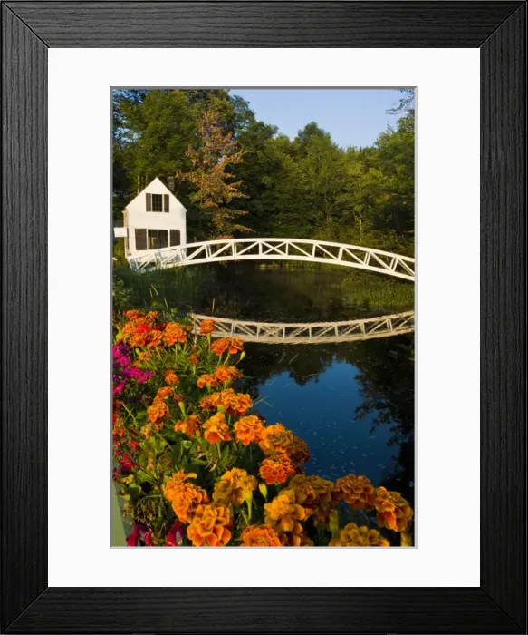Framed Print : The pedestrian bridge in Somesville on Maines Mount Desert Island. mOunt Desert Framed Print : The pedestrian bridge in Somesville on Maines Mount Desert Island. mOunt Desert