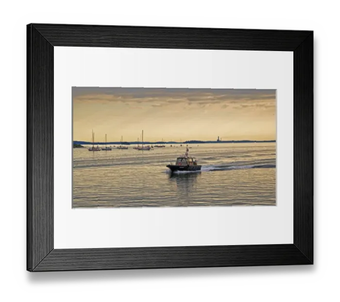 Framed Print : A typical day in the Portland Harbor