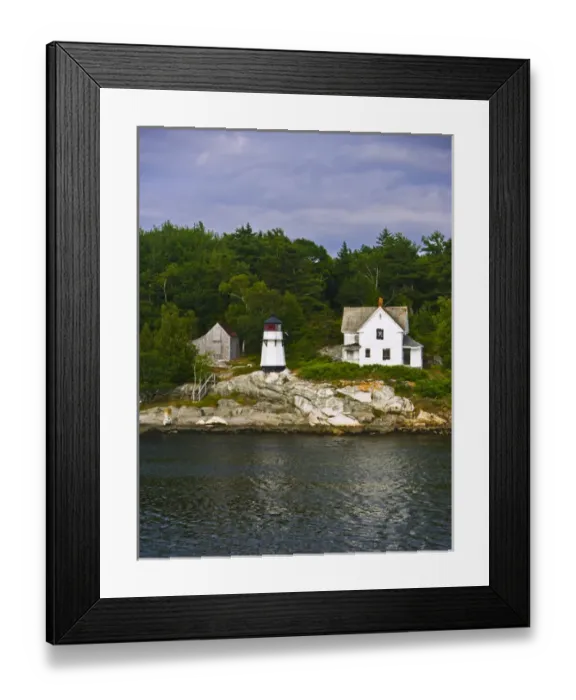 Framed Print : Viewing light houses while sailing down the Keybeck River