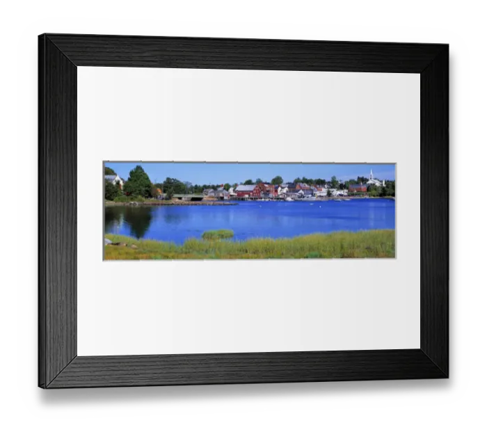 Framed Print : USA, Maine, Damariscotta. The quaint village of Damariscotta, in Lincoln County, Maine