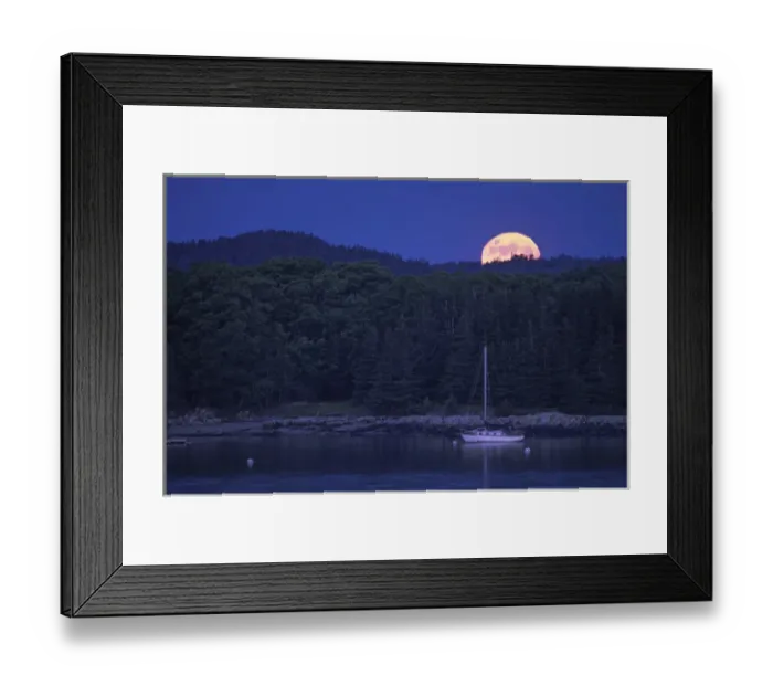 Framed Print : Moonrise Over Castine Harbor and Brooksville, Castine, Maine, US Framed Print : Moonrise Over Castine Harbor and Brooksville, Castine, Maine, US