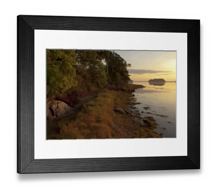 Framed Print : Sunrise, low tide, Casco Bay, Atlantic Ocean, Maine Framed Print : Sunrise, low tide, Casco Bay, Atlantic Ocean, Maine