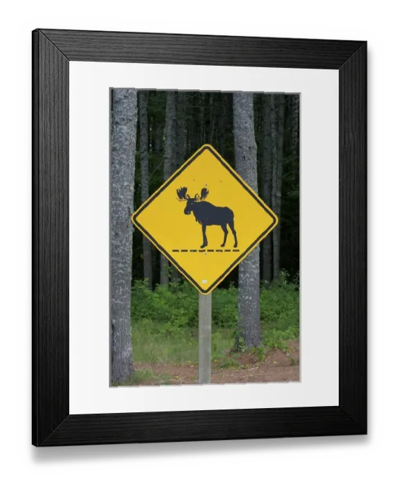 Framed Print : North America, United States, Maine. A sign among the trees in the Moosehead Lake Framed Print : North America, United States, Maine. A sign among the trees in the Moosehead Lake