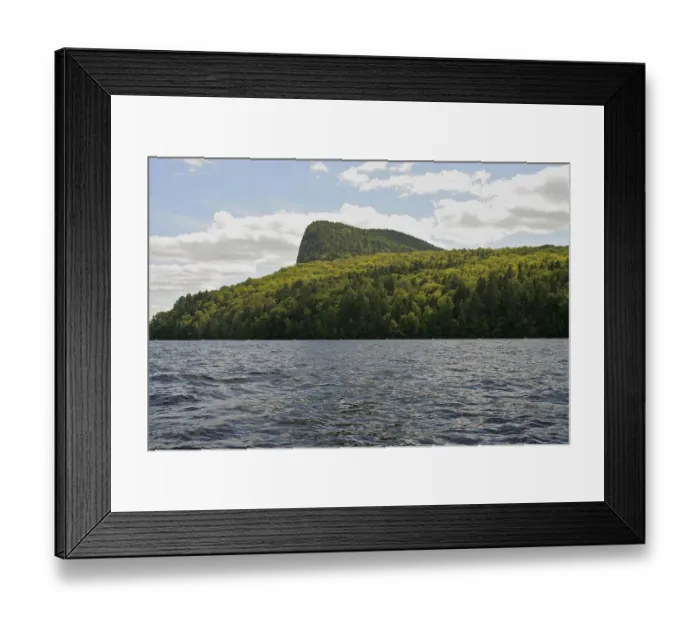 Framed Print : North America, United States, Maine. A view of Mount Kineo from a boat on Moosehead Lake