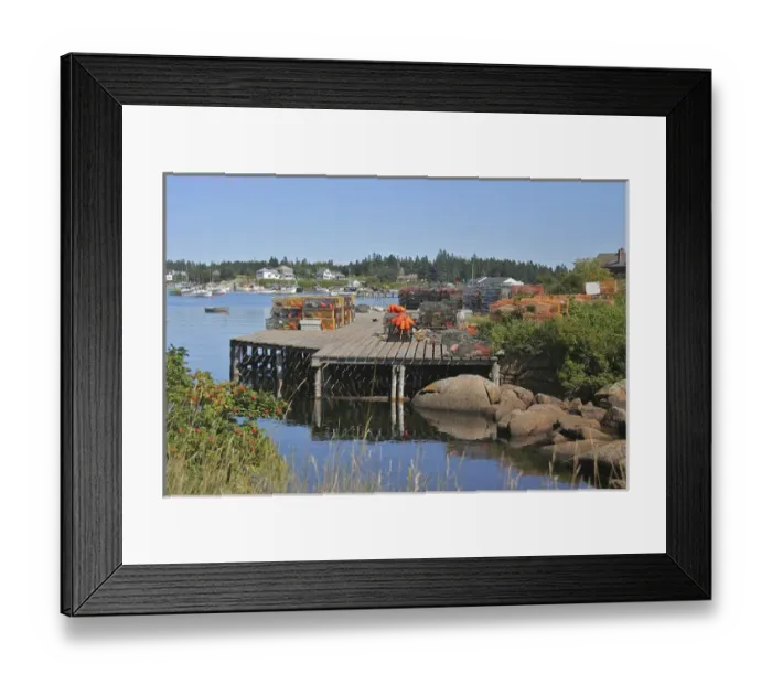 Framed Print : North America, United States, Maine, Gouldsboro. Pier stacked with lobster traps Framed Print : North America, United States, Maine, Gouldsboro. Pier stacked with lobster traps