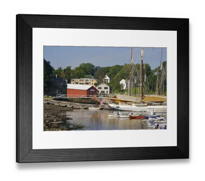 Framed Print : North America, United States, Maine, Camden. A view of Camdens harbor