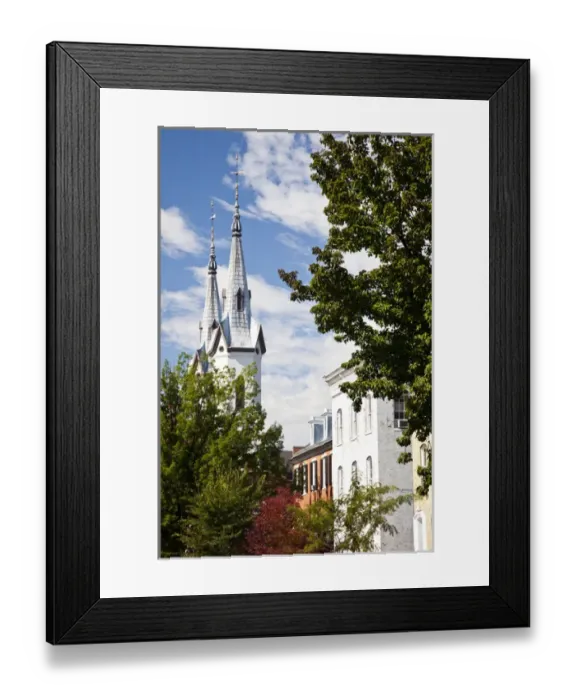 Framed Print : USA, Maryland, Frederick. Evangelical Lutheran Church, East Church Street, b. 1762 Framed Print : USA, Maryland, Frederick. Evangelical Lutheran Church, East Church Street, b. 1762