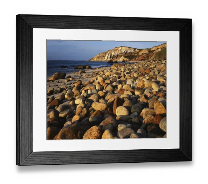 Framed Print : USA, Massachusetts, Marthas Vineyard, Aquinnah (Gay Head) Cliffs, Boulders