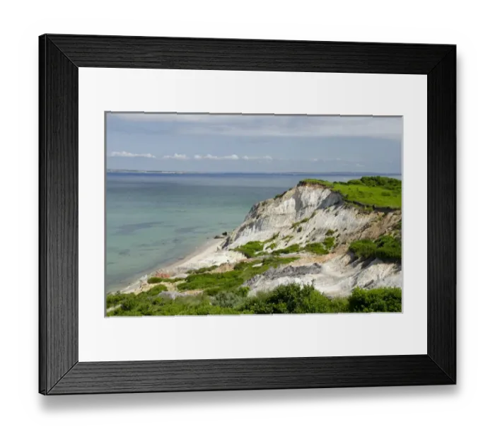 Framed Print : Massachusetts, Marthas Vineyard, Aquinnah. Coastal view of the colorful cliffs