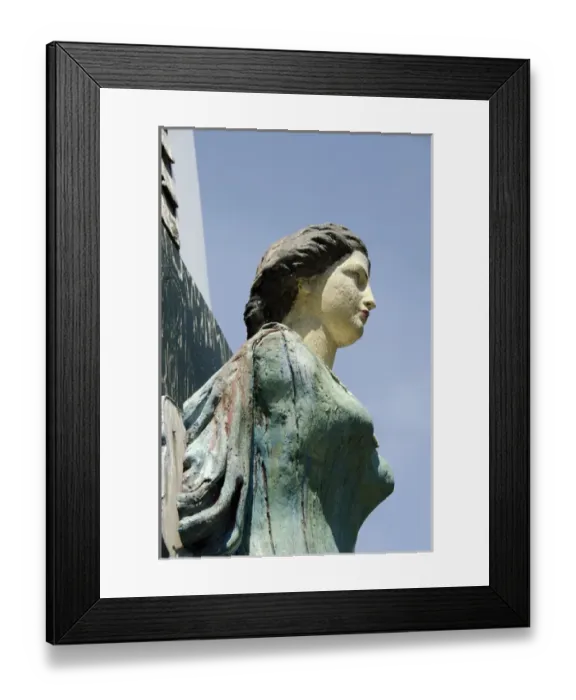Framed Print : Massachusetts, Nantucket Island. Female figure masthead (aka figurehead) on house Framed Print : Massachusetts, Nantucket Island. Female figure masthead (aka figurehead) on house