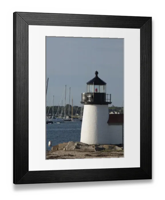 Framed Print : Massachusetts, Nantucket. Nantucket harbor, Brants Point Lighthouse Framed Print : Massachusetts, Nantucket. Nantucket harbor, Brants Point Lighthouse