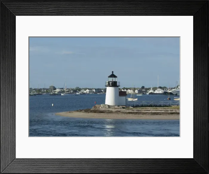Framed Print : Massachusetts, Nantucket. Nantucket harbor, Brants Point Lighthouse Framed Print : Massachusetts, Nantucket. Nantucket harbor, Brants Point Lighthouse