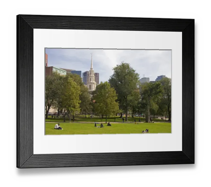 Framed Print : Boston Common public park in Boston, Massachusetts, USA Framed Print : Boston Common public park in Boston, Massachusetts, USA