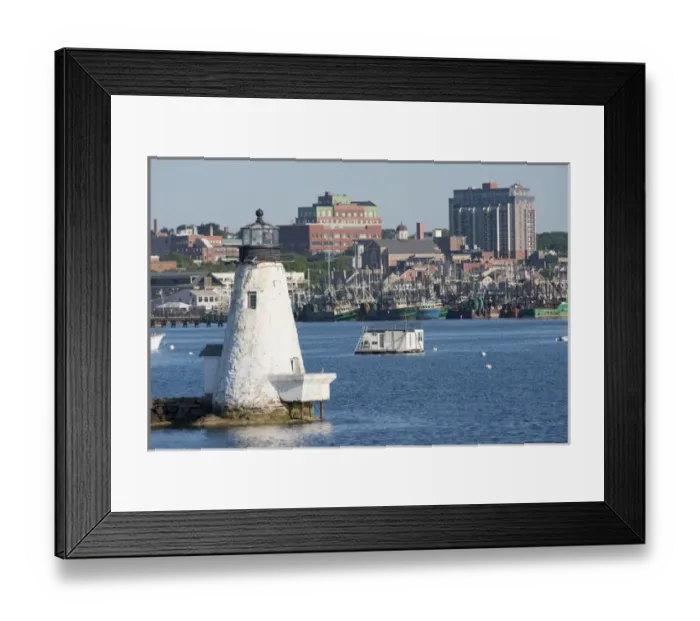 Framed Print : Massachusetts, New Bedford. New Bedford Harbor filled with commercial fishing boats
