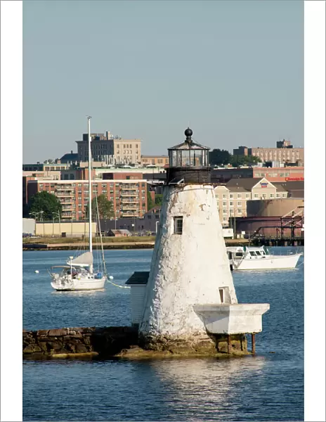 Massachusetts, New Bedford. New Bedford Harbor, Palmer Island Lighthouse