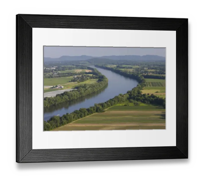 Framed Print : The Connecticut River as seen from South Sugarloaf Mountain in Deerfield, Massachusetts