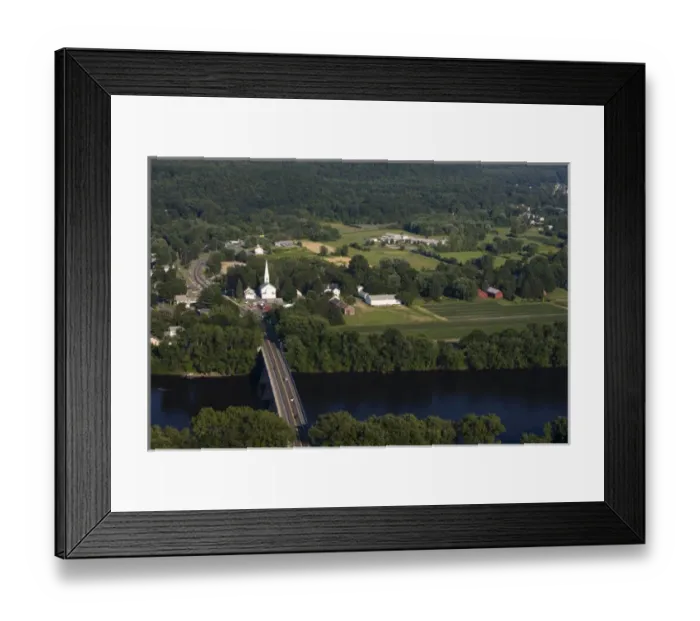 Framed Print : The Connecticut River as seen from South Sugarloaf Mountain in Deerfield, Massachusetts