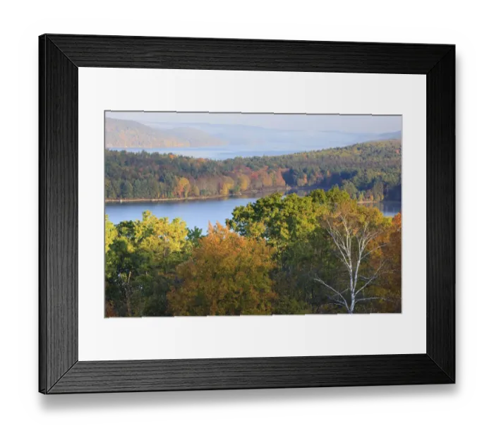 Framed Print : View of the Quabbin Reservoir from the Enfield overlook in Ware, Massachusetts. Fall Framed Print : View of the Quabbin Reservoir from the Enfield overlook in Ware, Massachusetts. Fall