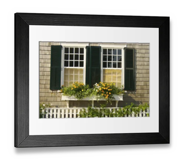 Framed Print : North America, USA, Massachusetts, Marthas Vineyard, Edgartown. Two shuttered windows Framed Print : North America, USA, Massachusetts, Marthas Vineyard, Edgartown. Two shuttered windows