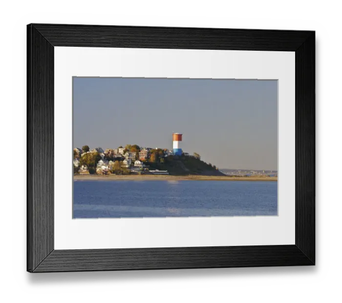 Framed Print : North America, USA, Massachusetts, Winthrop. A view of Winthrop from Deer Island