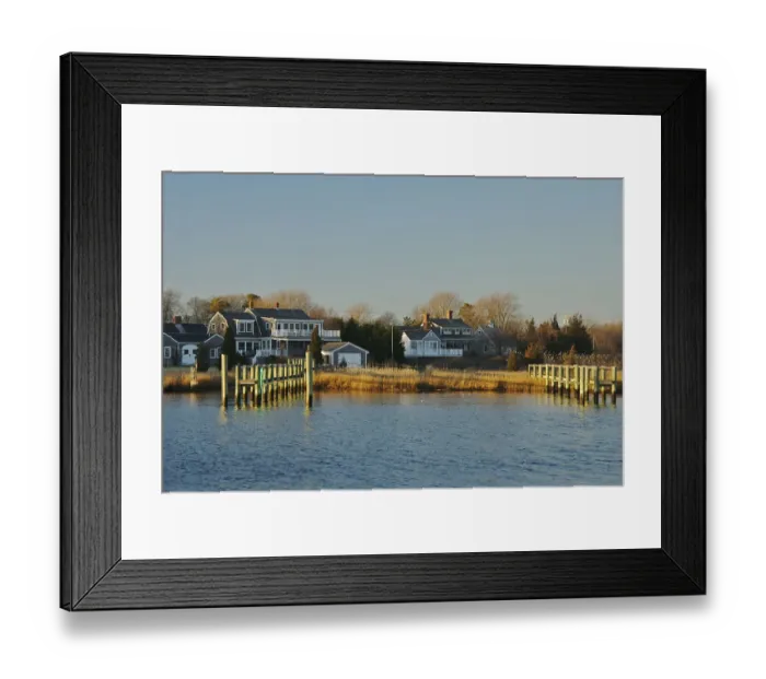 Framed Print : North America, United States, Massachusetts, Craigville. A late afternoon, wintertime