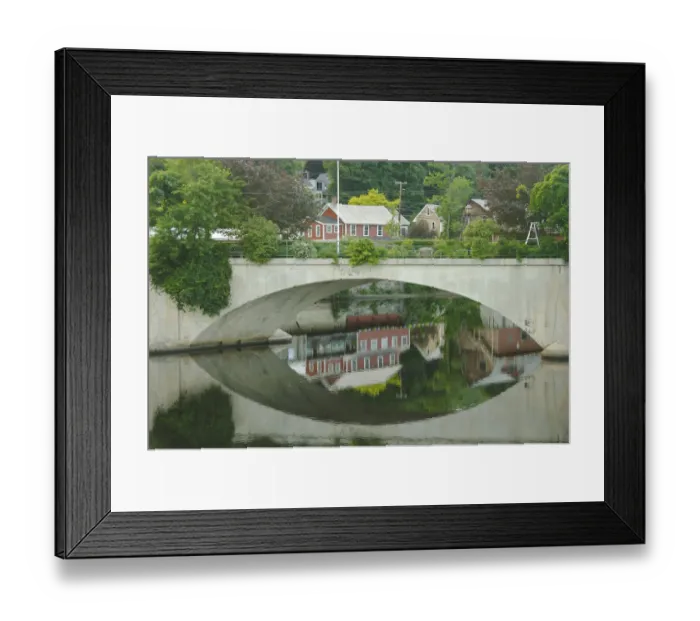 Framed Print : North America, United States, Massachusetts, Shelburne Falls. Reflections in Framed Print : North America, United States, Massachusetts, Shelburne Falls. Reflections in
