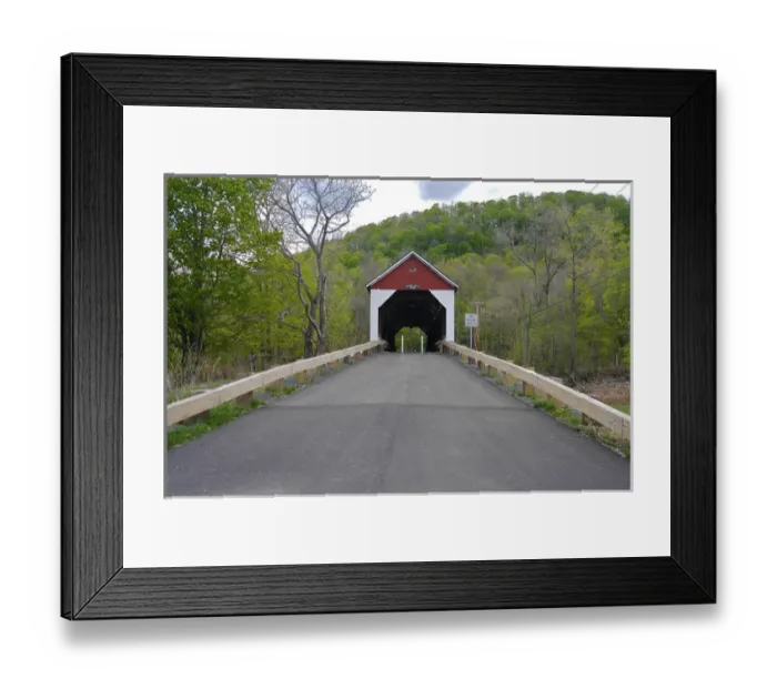 Framed Print : North America, United States, Massachusetts, Colrain. Arthur A. Smith Bridge