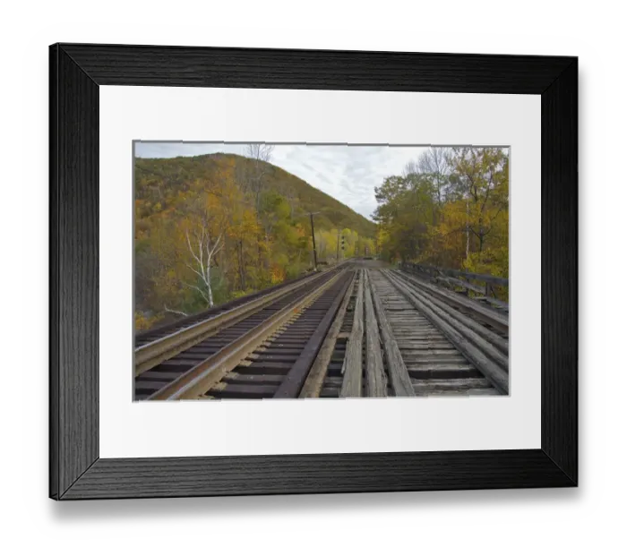 Framed Print : USA, Massachusetts, Florida. Tracks near the East Portal of the Hoosac Tunnel