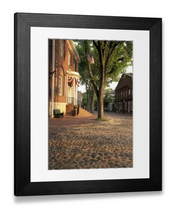 Framed Print : North America, USA, Massachusetts, Nantucket Island, Nantucket town. Cobblestone streets Framed Print : North America, USA, Massachusetts, Nantucket Island, Nantucket town. Cobblestone streets