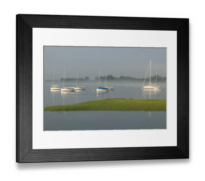 Framed Print : USA-Massachusettes-Gloucester: Sailboats  /  Annisquam River  /  Summer