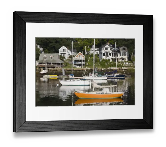 Framed Print : USA, Massachusetts, Cape Ann, Gloucester. Annisquam Village, Lobster Cove