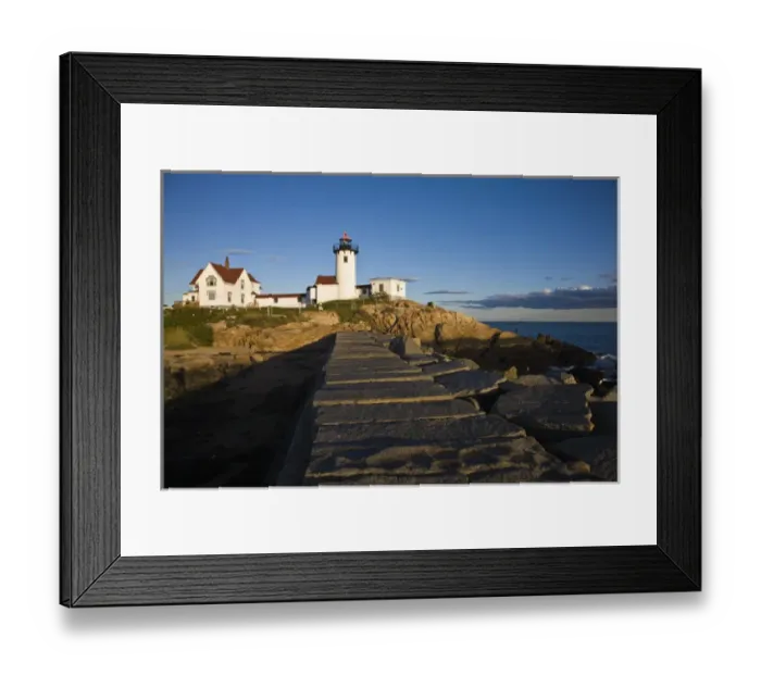 Framed Print : USA, Massachusetts, Cape Ann, Gloucester. Eastern Point Lighthouse, sunset Framed Print : USA, Massachusetts, Cape Ann, Gloucester. Eastern Point Lighthouse, sunset