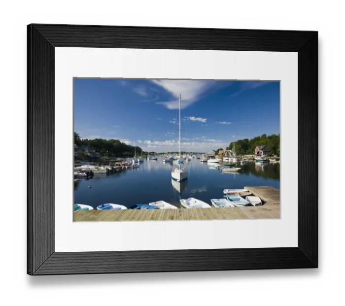 Framed Print : USA, Massachusetts, Cape Ann, Rockport. Rockport Harbor, morning