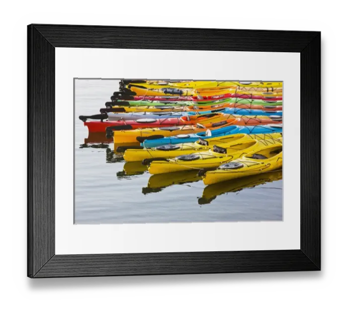 Framed Print : USA, Massachusetts, Cape Ann, Rockport. Rockport Harbor, ocean kayaks Framed Print : USA, Massachusetts, Cape Ann, Rockport. Rockport Harbor, ocean kayaks