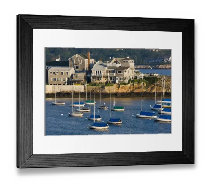 Framed Print : USA, Massachusetts, Cape Ann, Rockport. Rockport Harbor, morning Framed Print : USA, Massachusetts, Cape Ann, Rockport. Rockport Harbor, morning