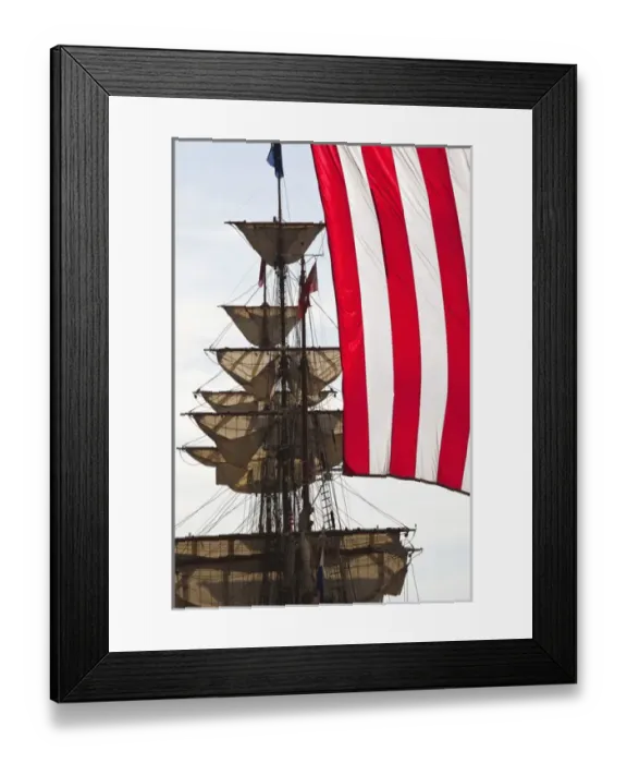 Framed Print : USA, Massachusetts, Boston. Sail Boston tall ships festival, Dutch barque Europa Framed Print : USA, Massachusetts, Boston. Sail Boston tall ships festival, Dutch barque Europa