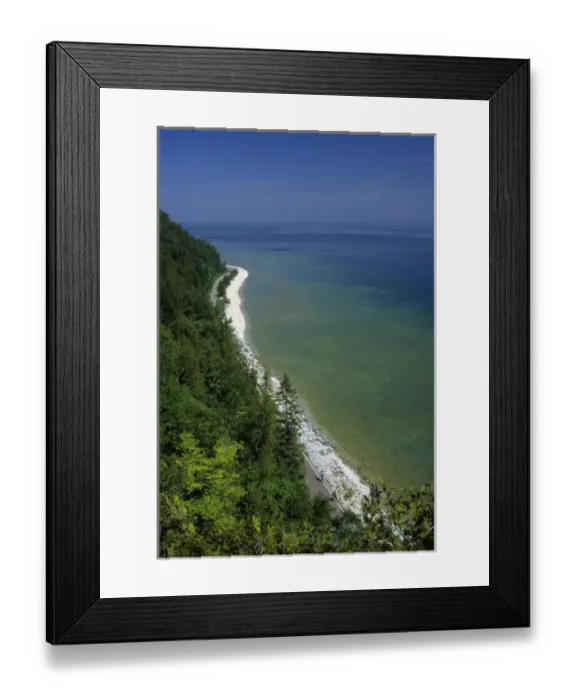 Framed Print : Michigan: Mackinac Island, Mackinac Island State Park, Lake Huron, view N. from Arch Framed Print : Michigan: Mackinac Island, Mackinac Island State Park, Lake Huron, view N. from Arch