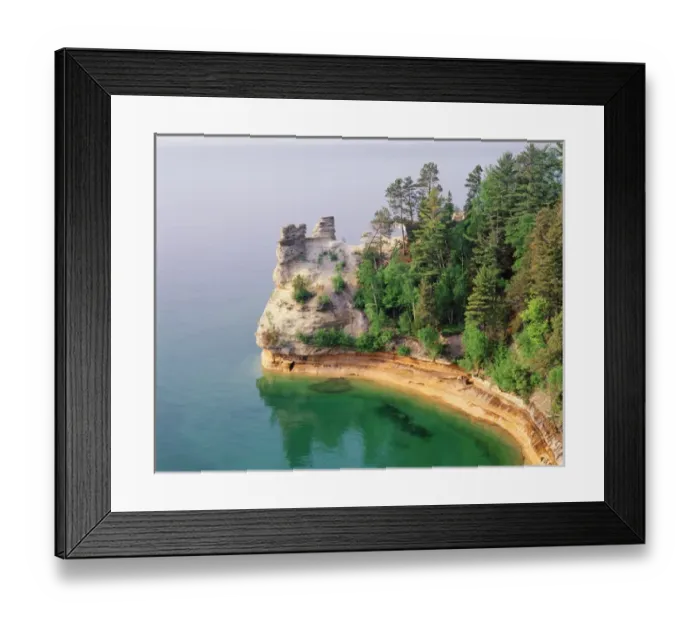 Framed Print : USA, Michigan, Miners Castle, Pictured Rocks National Seashore on Lake Superior