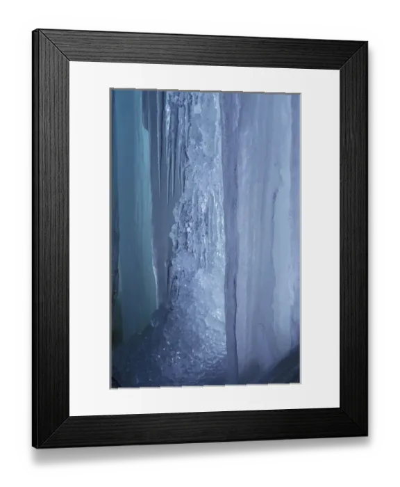 Framed Print : Inside an Ice Cave Looking Out; Pictured Rocks National Lakeshore; Munising, MICHIGAN