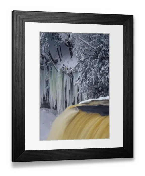 Framed Print : Tahquamenon Falls, Ice & Snow Detail;Tahquamenon Falls State Park;Near Paradise Framed Print : Tahquamenon Falls, Ice & Snow Detail;Tahquamenon Falls State Park;Near Paradise
