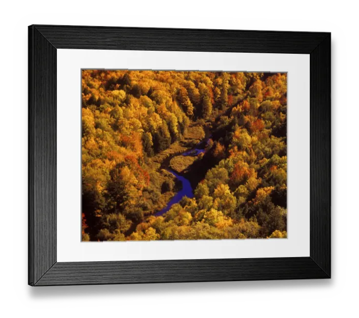 Framed Print : Big Carp River, Porcupine State Park in UP Michigan