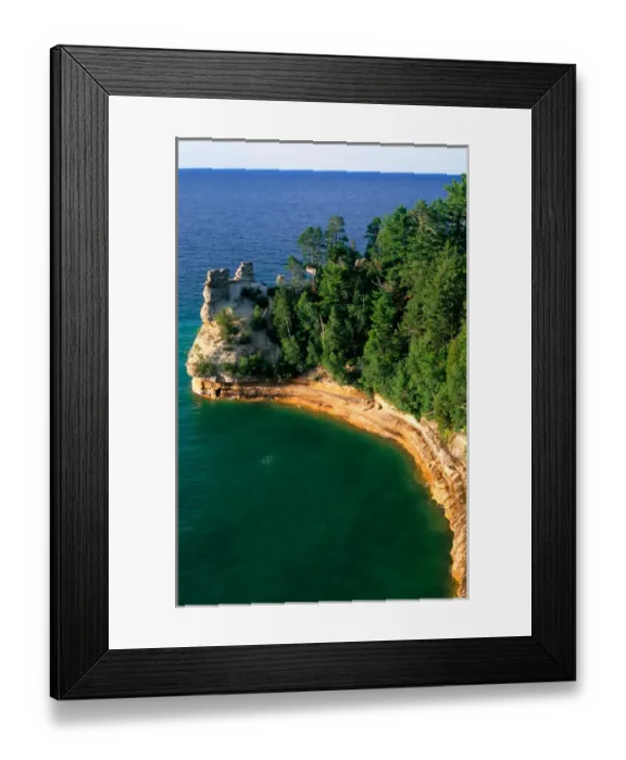 Framed Print : Miners Castle at the Picture Rocks in Munising along the shores of Lake Superior