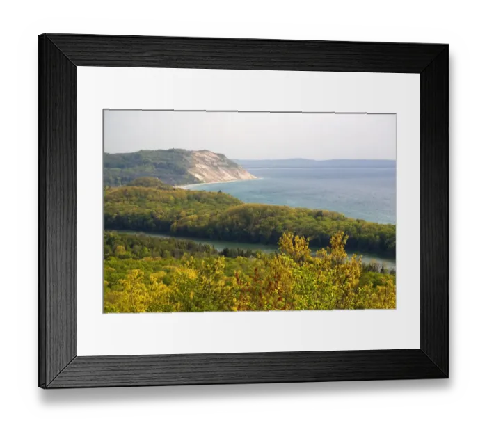Framed Print : A view of Lake Michigan from within Sleeping Bear Dunes National Lakeshore located