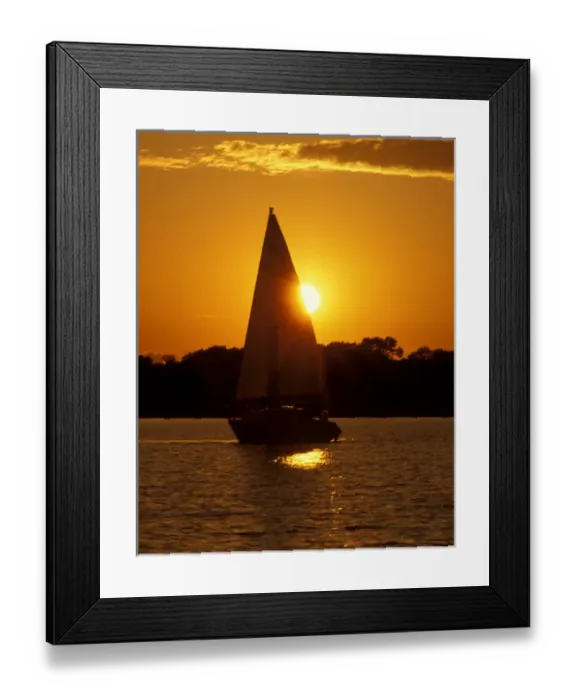 Framed Print : USA, Minnesota, Leech Lake. Evening sail Framed Print : USA, Minnesota, Leech Lake. Evening sail
